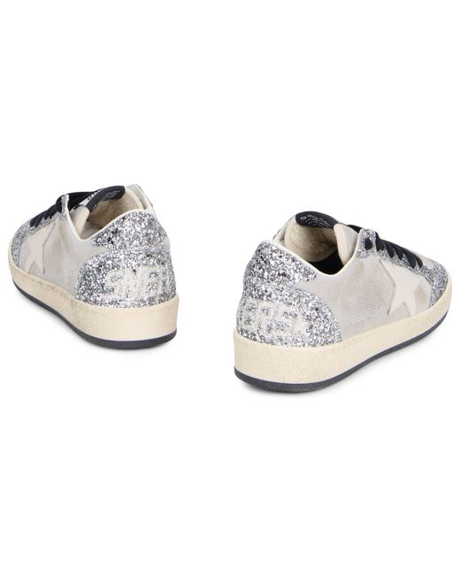 Golden Goose Deluxe Brand White Glittering Ballstar Sneakers