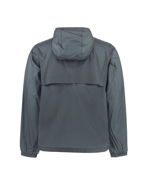 K-Way Gray Cleon Hooded Nylon Jacket for men