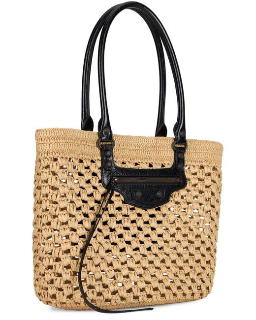 Balenciaga Metallic Medium Tote Bag Le City Basket