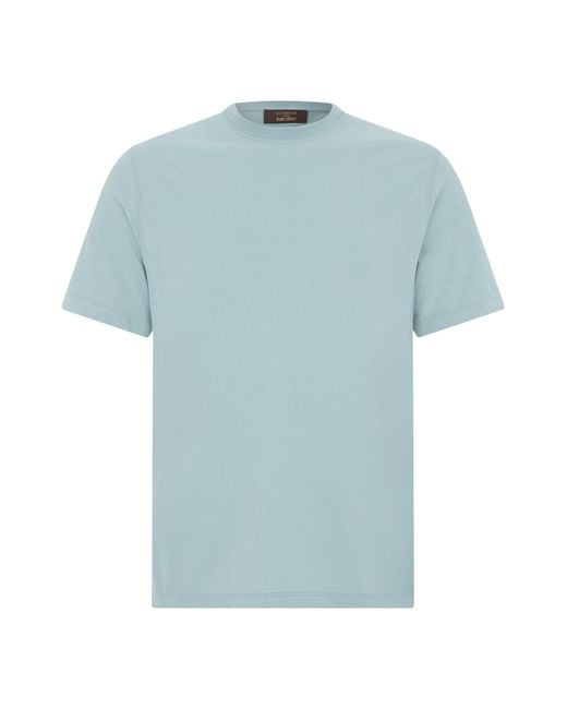 Slowear Blue Slim Fit Cotton T-Shirt for men