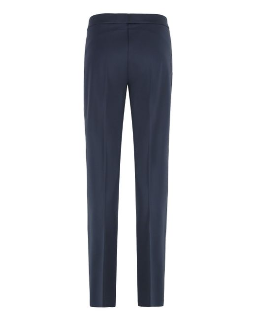 Pinko Blue Viscose Blend Trousers