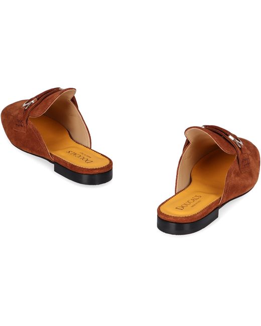 Doucal's Brown Suede Mules