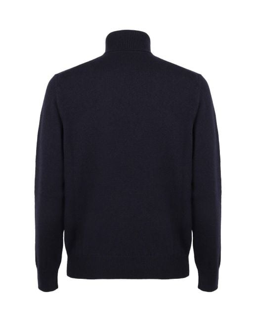 Maglione dolcevita in lana vergine di Slowear in Blue da Uomo