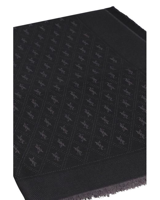 Sciarpa in misto lana di Saint Laurent in Black