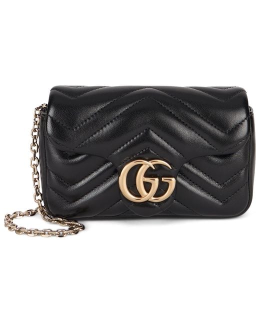 Gucci Black Gg Marmont Bag
