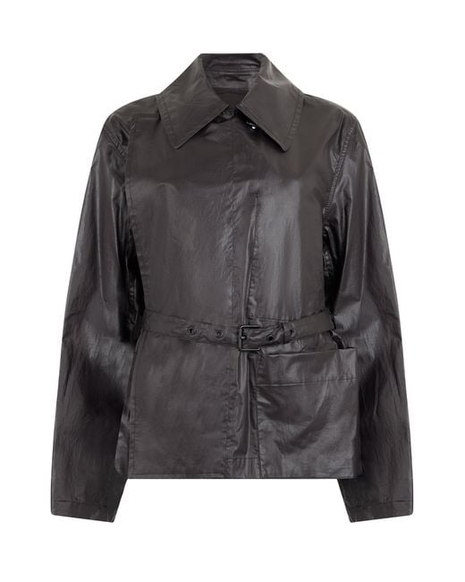 Lemaire Black Light Jacket Made Of Coated Cotton