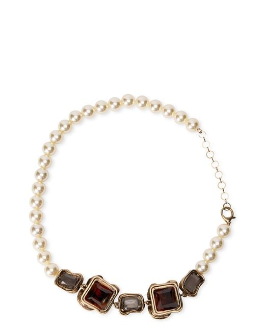 Weekend by Maxmara Metallic Bracelet With Pearls