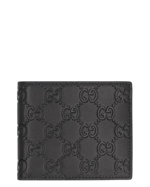Gucci Gray Bi-Fold Wallet Gg Emblem for men