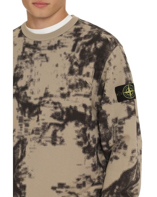 Stone Island Natural Cotton Crew-Neck Sweatshirt for men