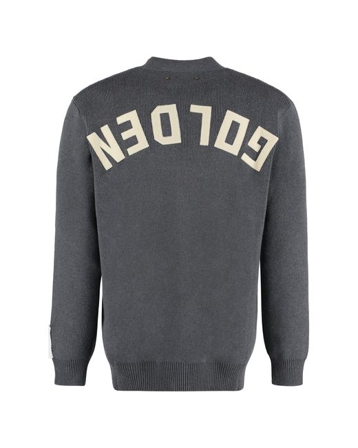 Golden Goose Deluxe Brand Gray Melange Cotton Cardigan for men