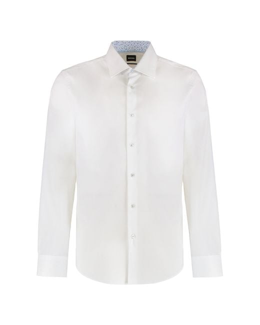 Boss White Cotton Shirt
