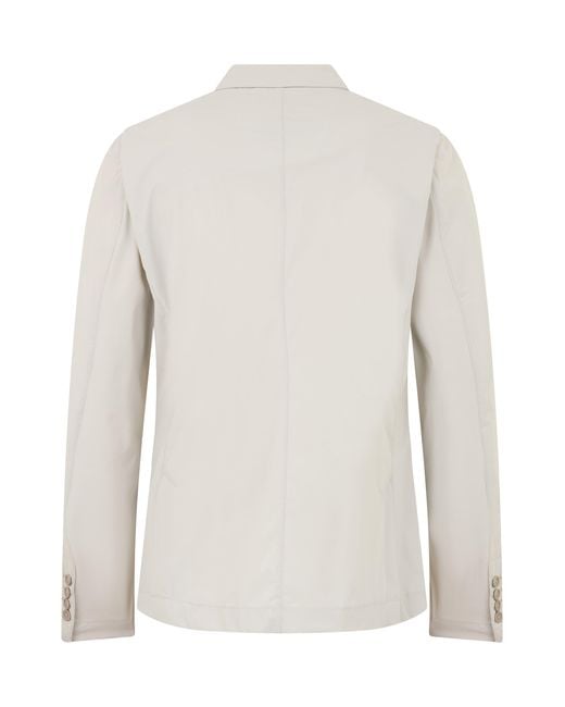 Herno White Double-Breasted Jacket for men