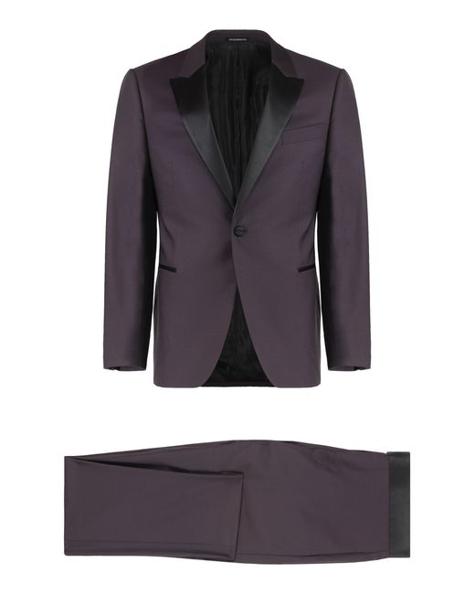 Emporio Armani Gray Wool Two-Pieces Suit for men