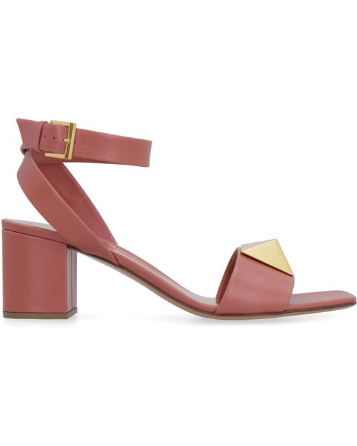 Valentino garavani garavani - sandali one stud in pelle di Valentino in  Rosa | Lyst