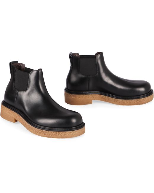Chelsea boots Haddock in pelle di Bottega Veneta in White da Uomo