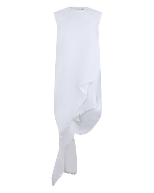 Jacquemus White Asymmetrical Long Dress
