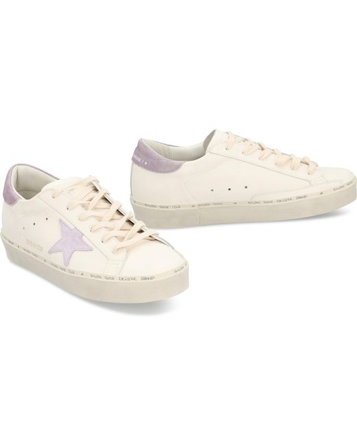 Golden Goose Deluxe Brand White Hi Star Leather Platform Sneakers