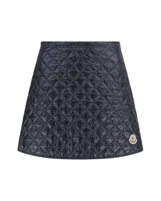 Moncler Blue Technical Fabric Mini-Skirt
