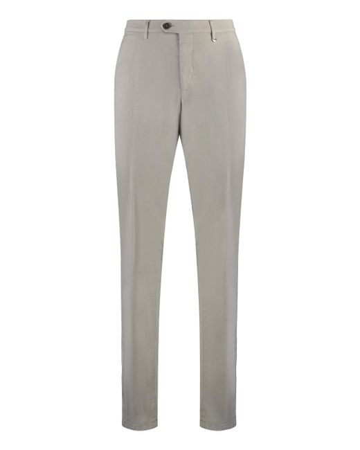 Canali Gray Slim Fit Chino Trousers for men