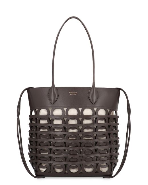 Tote bag Gancini M di Ferragamo in Black