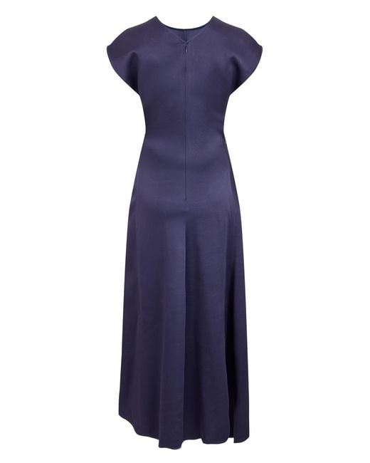 Victoria Beckham Blue Draped Dress