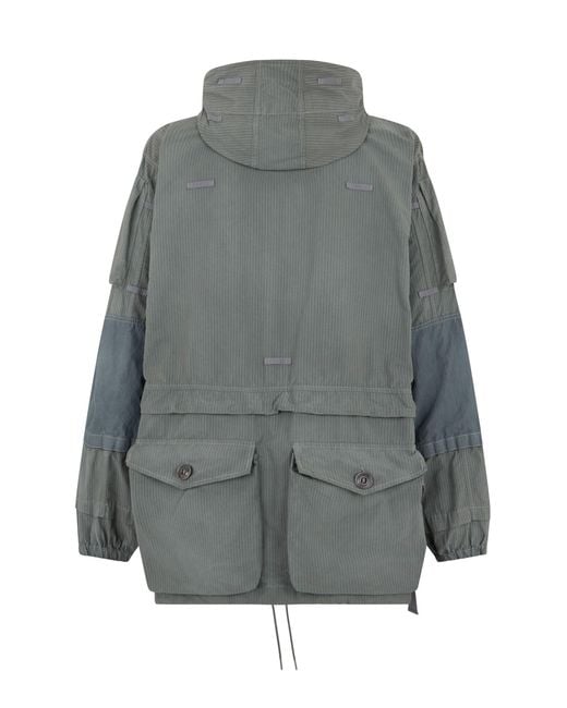Maison Margiela Gray Oversized Parka for men