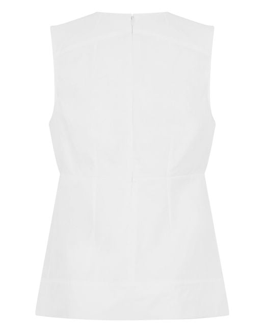 Vince White Sleeveless Blouse