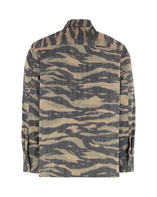 Jil Sander Gray Silk Blend Overshirt for men