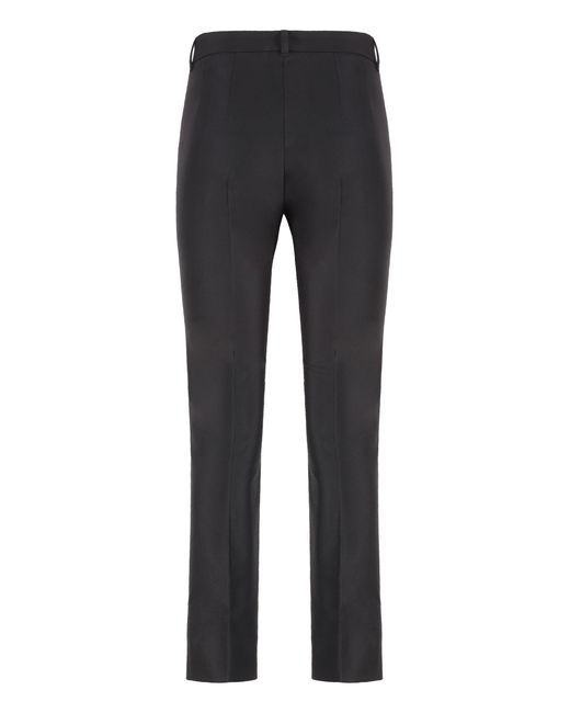 Max Mara Blue Fatina Cotton Blend Trousers