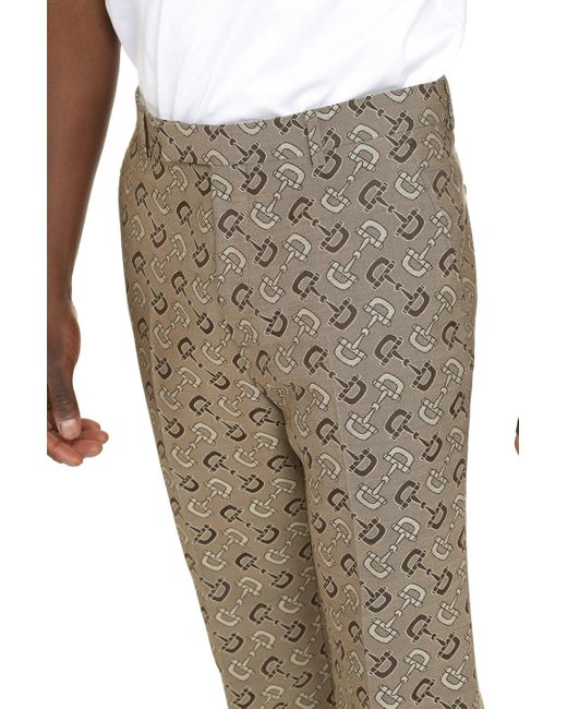 Gucci Natural Cotton Trousers for men