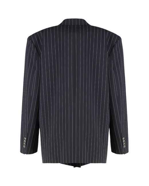 The Attico Black Single-Breasted One Button Jacket
