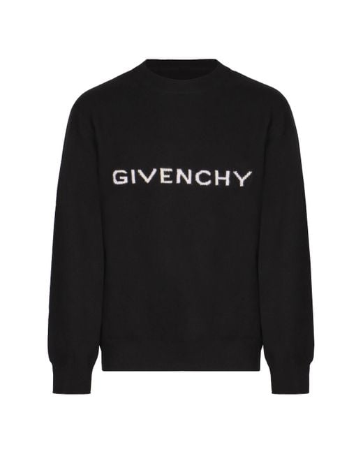 Pullover girocollo in lana di Givenchy in Black da Uomo