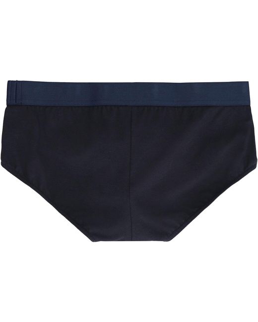 Dolce & Gabbana Blue Brando Logoed Elastic Band Cotton Briefs for men