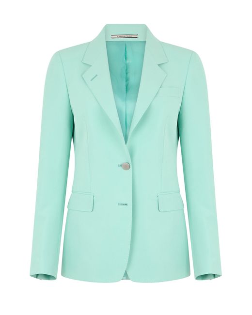 0205 Tagliatore Green Single-Button Blazer