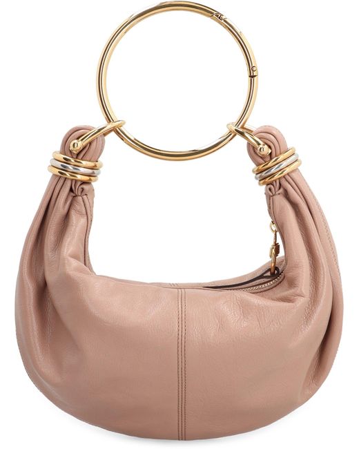 Chloé Pink Bracelet Leather Hobo-Bag