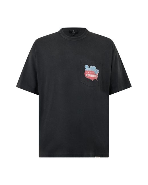 Represent Black Comfortable T-Shirt With Stylish Logo for men