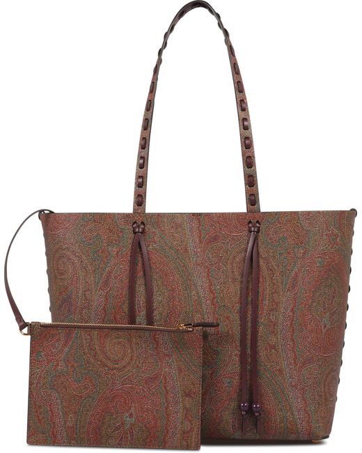 Etro Brown Arnica 1984 Medium Tote