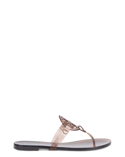 Tory Burch Brown Miller Jelly Flip Flops