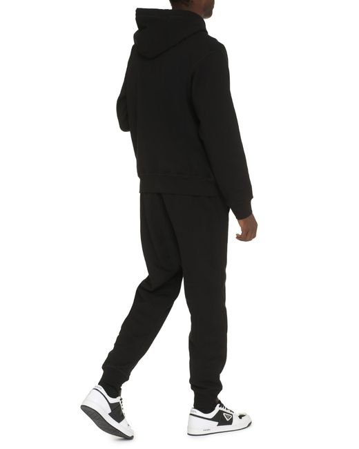 DSquared² Black Cotton Hoodie for men