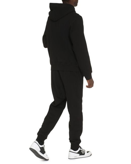 DSquared² Black Cotton Hoodie for men