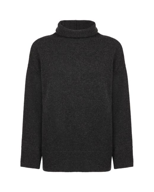 Aspesi Black Virgin-Wool Turtleneck Sweater