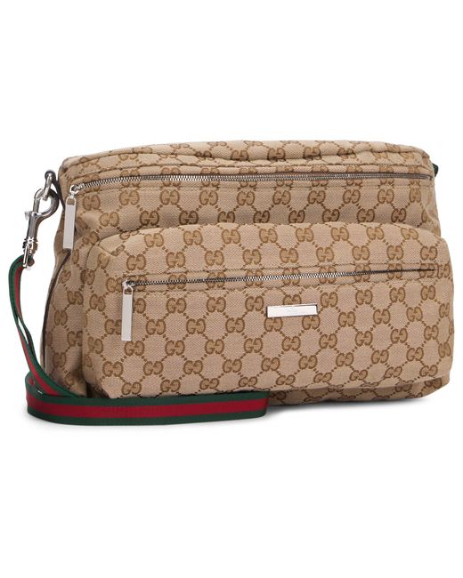 Borsa a tracolla con monogram di Gucci in Brown da Uomo