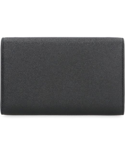 Pochette Uptown in pelle di Saint Laurent in Gray