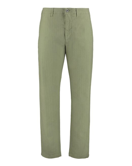 Department 5 Green Cotton Chino Trousers for men