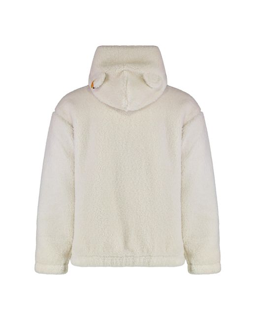 Boss White Hoodie With Teddy Effect for men