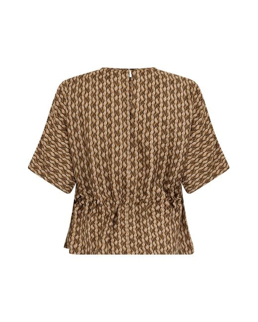 Max Mara Multicolor Printed Silk Top