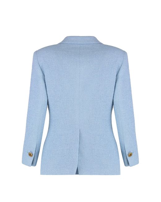 0205 Tagliatore Blue J-Debra Single-Breasted One Button Jacket