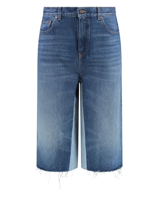 Chloé Blue Bermuda Shorts Cotton
