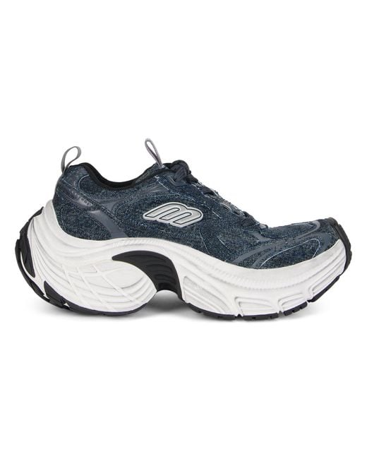 Balenciaga Blue Sport Shoes With A Curved Sole for men