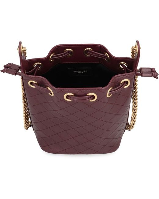 Borsa a secchiello Cassandre in pelle di Saint Laurent in White
